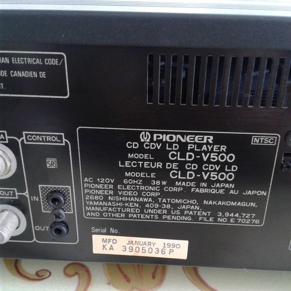 PIONEER CLD-V500 KARAOKE CD/CDV LASER DISC LD PLAYER hi fi MPX MIC control - Picture 2 of 6
